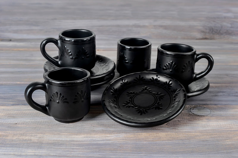 Set Espresso Mila Black - 8 piezas